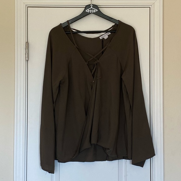 Love Riche Tops - Love Riche Olive Green Long Sleeve Blouse | Size Small | NWT
